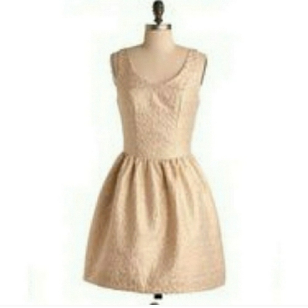 Modcloth Bold in Gold Dress